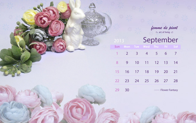Обои картинки фото календари, цветы, зайчик, розы