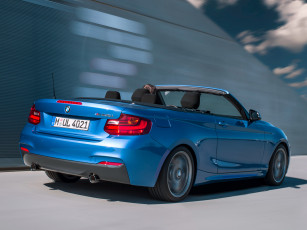 обоя автомобили, bmw, синий, 2014г, f23, m235i, cabrio