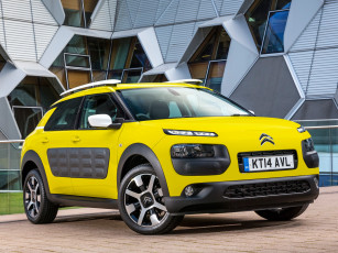 обоя автомобили, citroen, cactus, c4, citroеn, 2014г, желтый, uk-spec