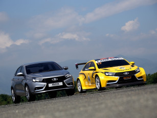 обоя автомобили, ваз, concept, lada, vesta, wtcc