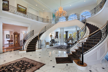 обоя интерьер, холлы,  лестницы,  корридоры, лестница, стиль, дизайн