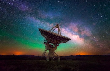 Картинка космос разное другое антенна звезды мнечный путь небо ночь