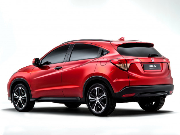 Обои картинки фото автомобили, honda, красный, 2014г, hr-v, prototype