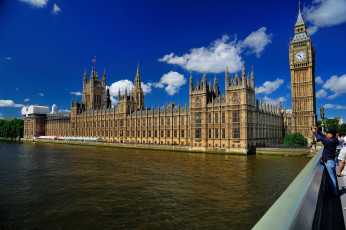 обоя palace of westminster - london, города, лондон , великобритания, парламент, дворец