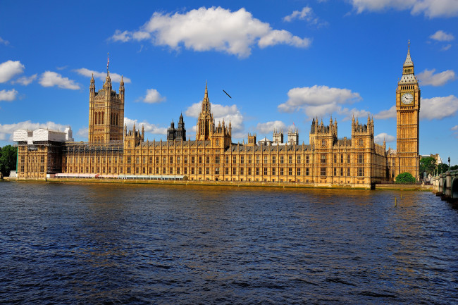 Обои картинки фото palace of westminster - london, города, лондон , великобритания, парламент, дворец