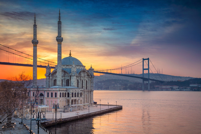 Обои картинки фото ortakoy mosque,  istanbul, города, стамбул , турция