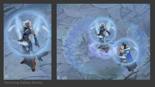 Обои картинки фото видео игры, league of legends, karma, магия, rakan