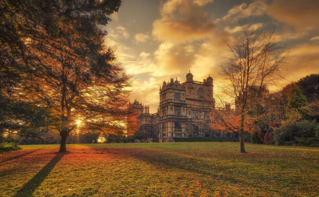 Обои картинки фото wollaton hall, nottingham, england, города, - здания,  дома, wollaton, hall