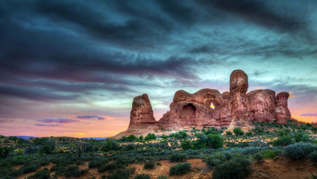 Обои картинки фото arches national park, utah, природа, горы, arches, national, park