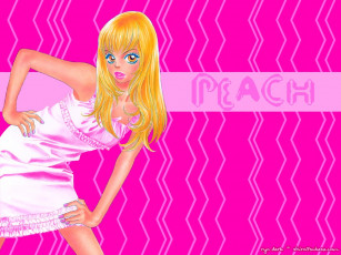 обоя аниме, peach, girl