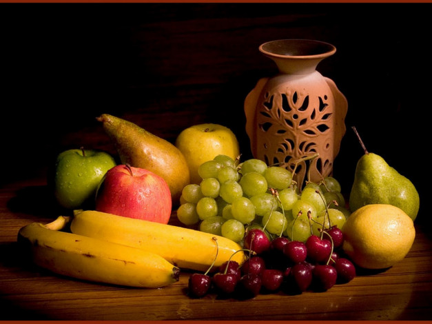 Обои картинки фото данил, ромодин, простенький, этюд, фруктами, еда, фрукты, ягоды