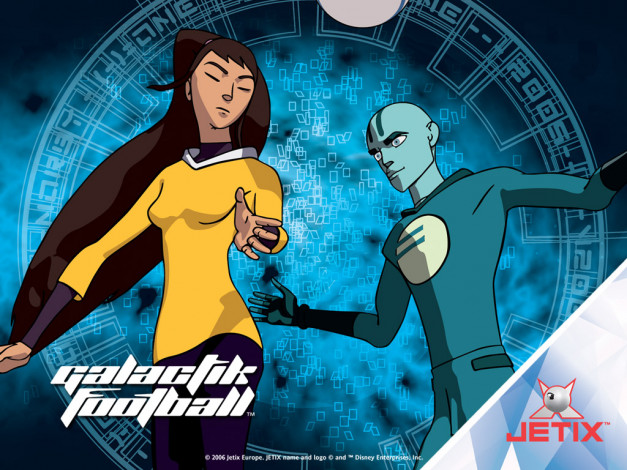 Обои картинки фото мультфильмы, galactik, football