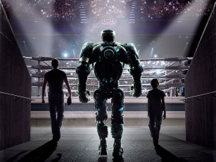 Картинка кино фильмы real steel робот мужчина мальчик арена