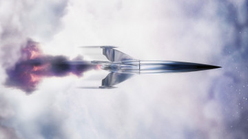 Картинка авиация 3д рисованые graphic полёт скорость самолёт реактивный