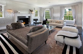 Картинка интерьер гостиная дизайн диван ковер камин