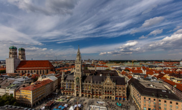Картинка munich города мюнхен+ германия обзор перспектива