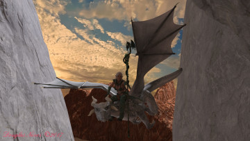 Картинка 3д+графика существа+ creatures фон дракон взгляд эльфийка