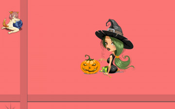 Картинка компьютеры mozilla+firefox фон логотип тыква halloween