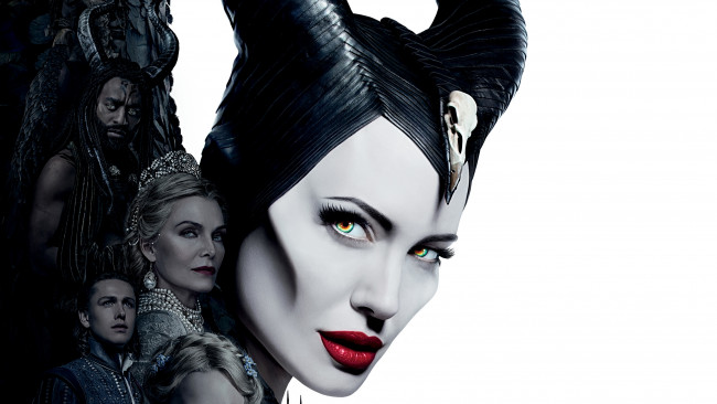 Обои картинки фото maleficent,  mistress of evil , 2019, кино фильмы,  mistress of evil, мишель, пфайффер, анджелина, джоли, фэнтези, постер, малефисента, владычица, тьмы