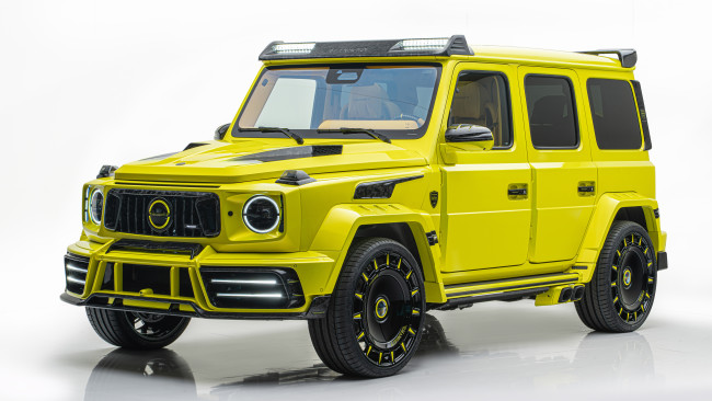 Обои картинки фото auto - car, автомобили, mercedes-benz, front, amg, mansory, g63, limited, edition, вид, сбоку, gronos, tuning, car, germany, elow, and, black