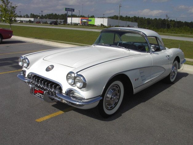 Обои картинки фото 1960, chevrolet, corvette, classic, автомобили, выставки, уличные, фото