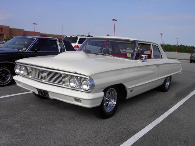 Обои картинки фото 1964, ford, galaxie, 500, hot, rod, classic, автомобили