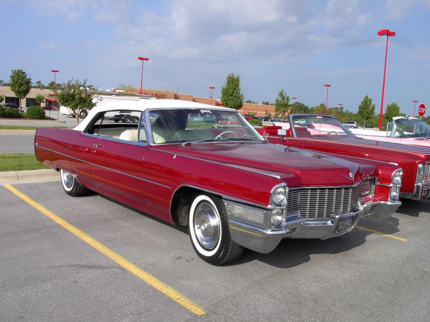 Обои картинки фото 1965, cadillac, convertible, classic, автомобили