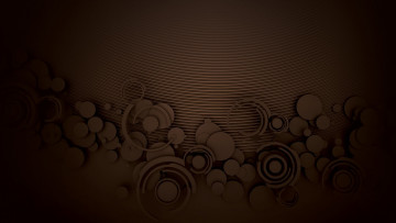 Картинка 3д графика fractal фракталы коричневый круги узор