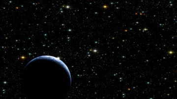 Картинка космос арт планета вселеная тёмный звёзды