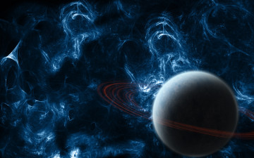 Картинка космос арт вселеная планета тёмный