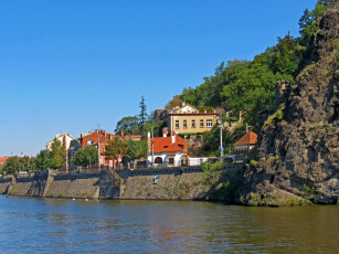 Картинка Чехия прага города река дома