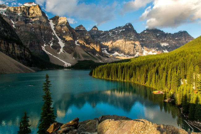 Обои картинки фото moraine, lake, banff, national, park, canada, природа, реки, озера, горы, озеро