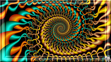 Картинка 3д графика fractal фракталы цвета фон узор