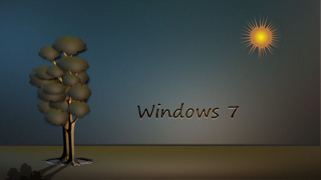 Обои картинки фото компьютеры, windows, vienna, дерево, солнце