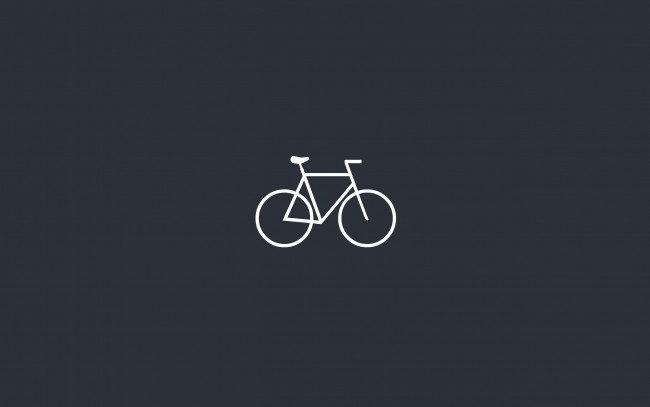 Обои картинки фото рисованные, минимализм, велосипед