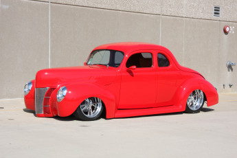 Картинка автомобили custom+classic+car streetrod red