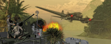 Картинка 3д+графика армия+ military самолет солдаты