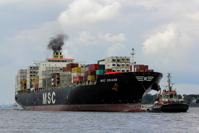 Обои картинки фото msc oriane, корабли, грузовые суда, контейнеровоз