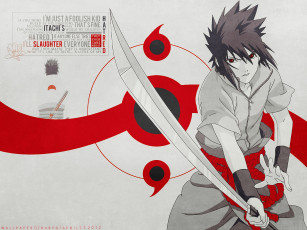Картинка аниме naruto оружие меч шиноби ниндзя shinobi sasuke uchiha