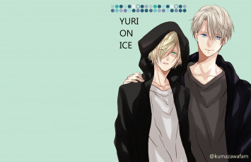 Картинка аниме yuri+on+ice парни персонажи