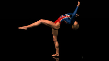 Картинка 3д+графика спорт+ sport гимнастика фон взгляд девушка