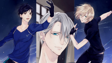 Картинка аниме yuri+on+ice фигуристы парни