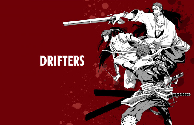 Обои картинки фото аниме, drifters, самураи, парни, оружие