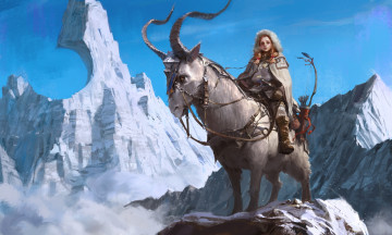 Картинка фэнтези красавицы+и+чудовища пик охотница снег горы