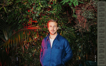 Картинка rajan+gosling календари знаменитости взгляд растения актер парень 2018