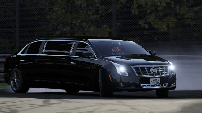 Обои картинки фото cadillac xts forzavista limousine 2013, автомобили, 3д, чёрный, 2013, limousine, forzavista, xts, cadillac