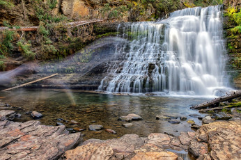 обоя ouzel falls, montana, природа, водопады, ouzel, falls