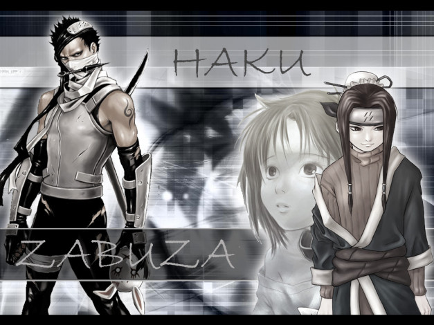 Обои картинки фото аниме, naruto, zabuza, haku