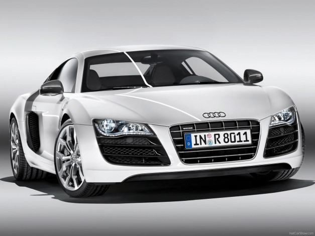 Обои картинки фото audi, r8, v10, fsi, quattro, 2010, автомобили