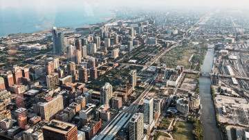 Картинка города Чикаго+ сша панорама Чикаго дома